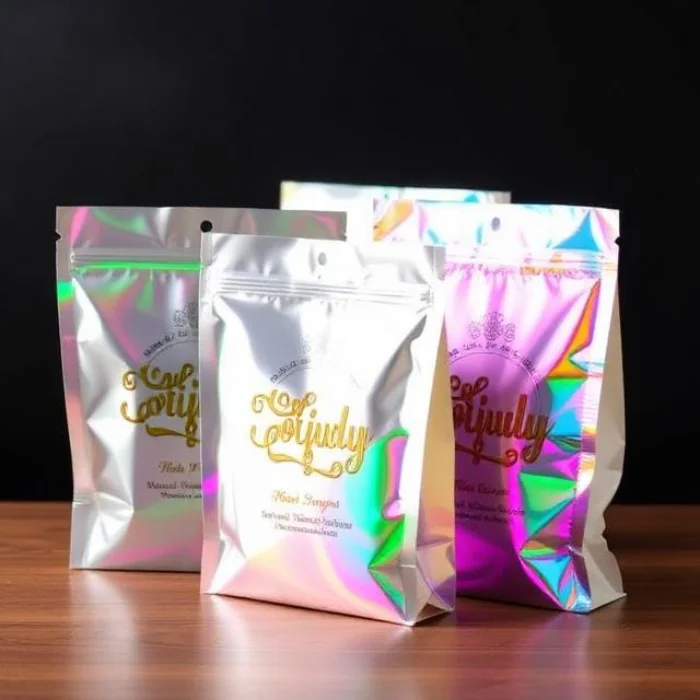 Printed die cut mylar bag