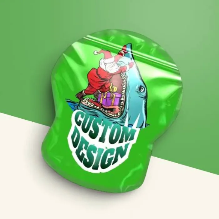 Printed die cut mylar bags