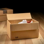 cardboard shoe box