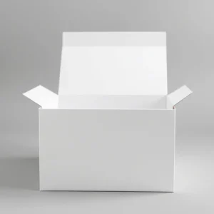 white cardboard boxes